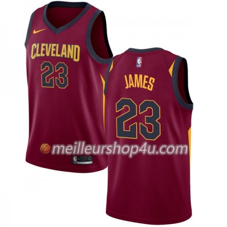 Maillot Basket Homme Cleveland Cavaliers LeBron James 23 Nike 2017-18 Rouge Swingman